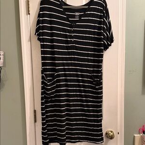 Black and White Striped Dress